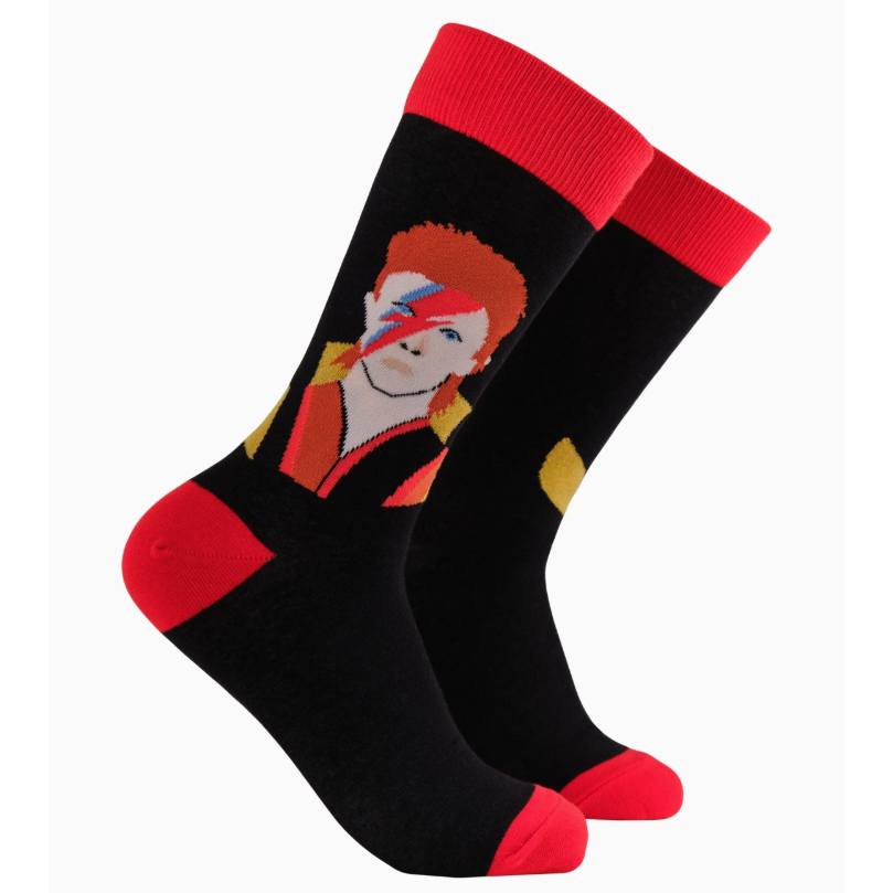 Socktopus Ladies - David Bowie Socks - Gold Lurex