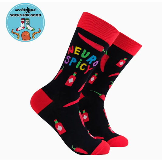 Socktopus Mens - Neuro Spicy Socks - Navy