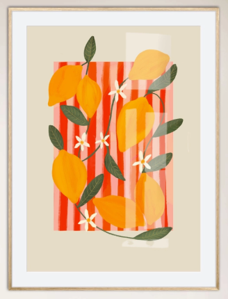 Lemon Fruit Market Print