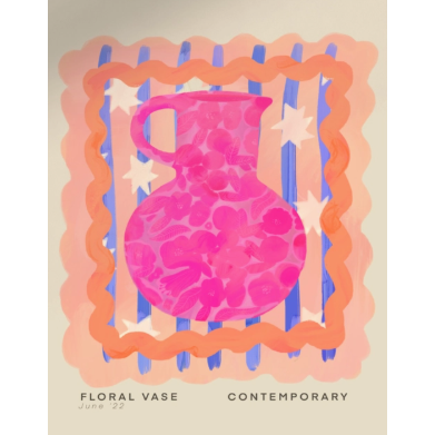 Pink Vase Art Print