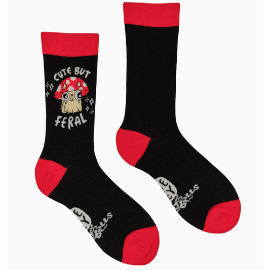 Socktopus Ladies - Katie Abey Socks - Cute But Feral - Black