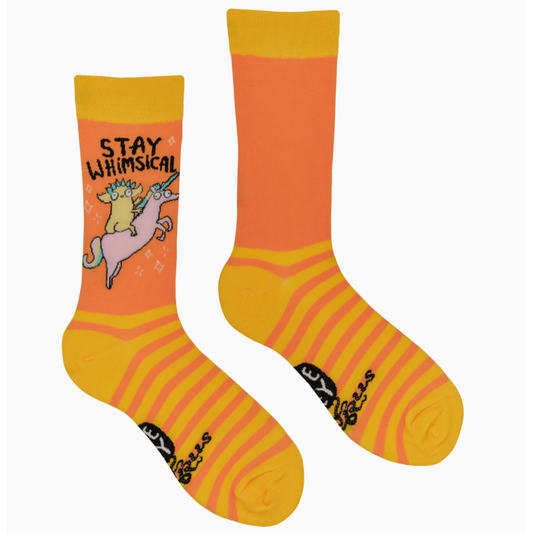 Socktopus Ladies - Katie Abey Socks - Stay Whimsical - Orange