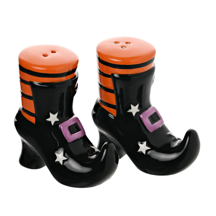 Hocus Pocus Boot Ceramic Salt and Pepper Shakers