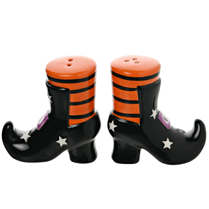 Hocus Pocus Boot Ceramic Salt and Pepper Shakers