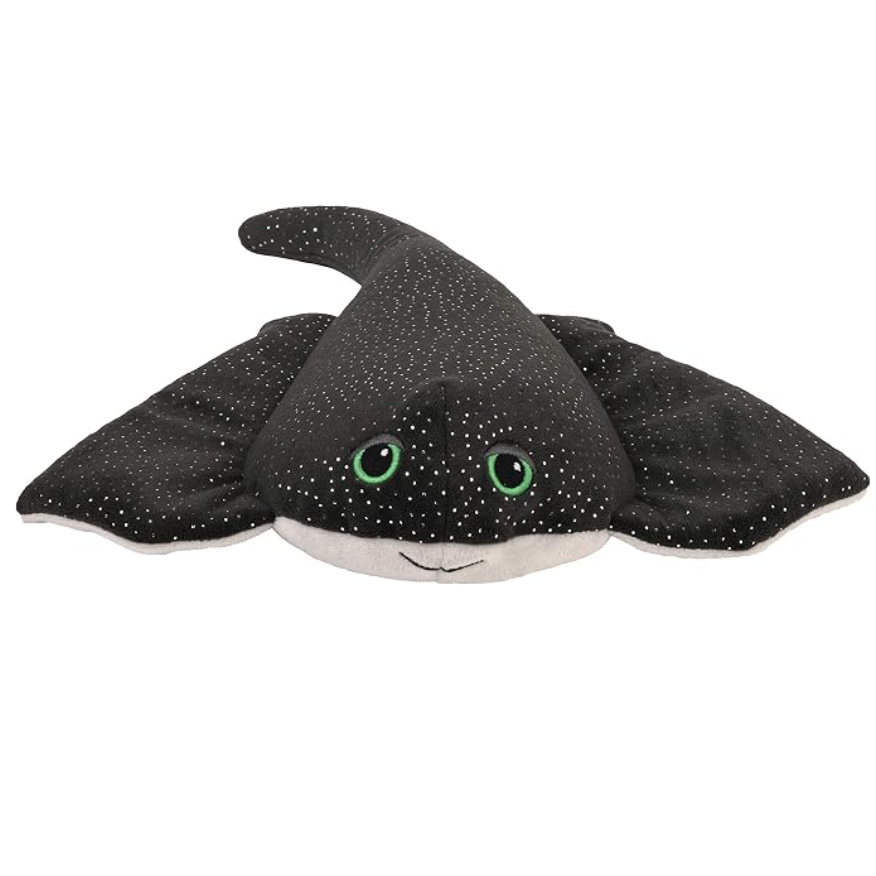 Warmies Plush Manta Ray Black