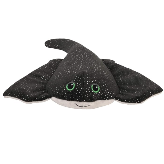 Warmies Plush Manta Ray Black