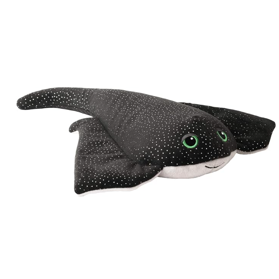 Warmies Plush Manta Ray Black