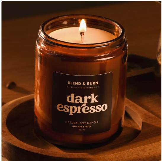 Dark Espresso 215g Blend & Burn Candle