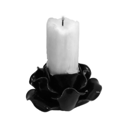 Black Rose Candle Holder