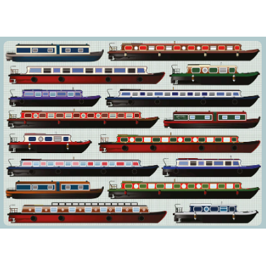 Canal Boats 1000 Piece Jigsaw