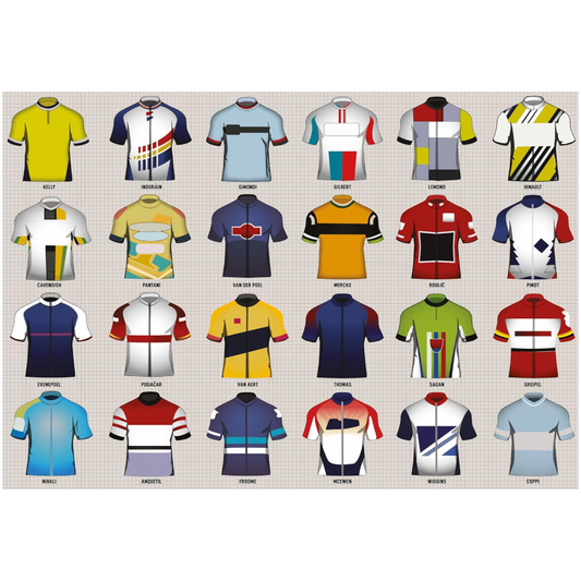 Vintage Cycling Jerseys 1000 Piece Jigsaw