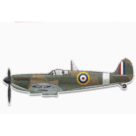 Spitfire Shaped Wooden 170 Piece Jigsaw