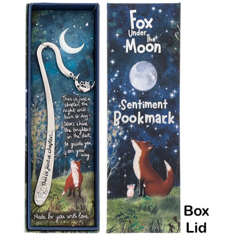 Fox Under The Moon - Just Another Chapter Silver Plated Bookmark