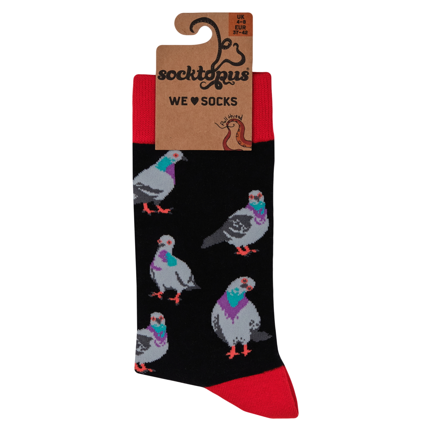 Socktopus Mens - Pigeon Socks - Pigeon Toed - Black