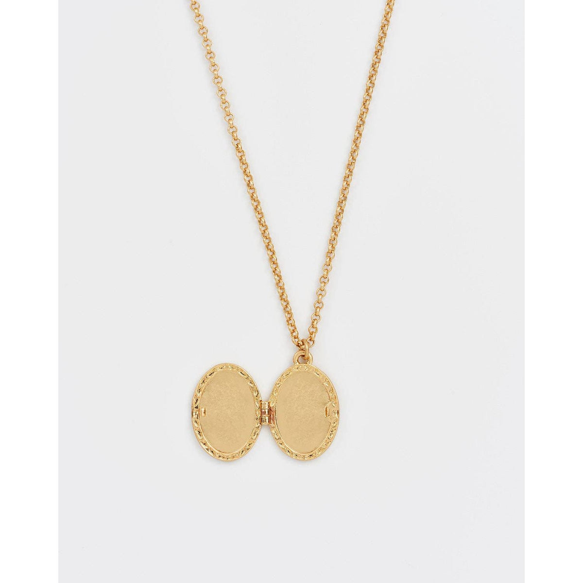 Robin & Blackberry Gold Oval Locket Necklace