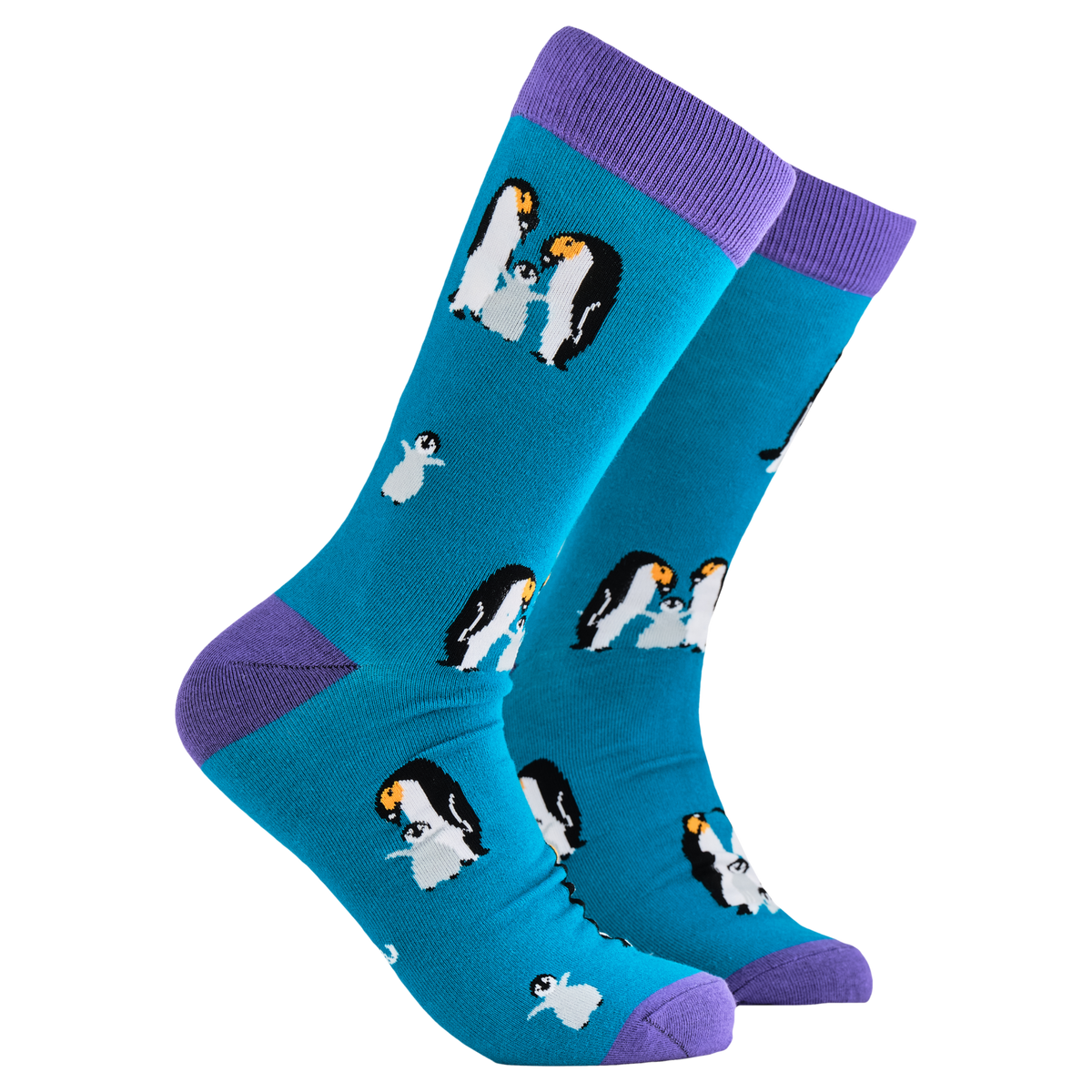 Socktopus Ladies - Penguin Socks - We Are Family - Teal