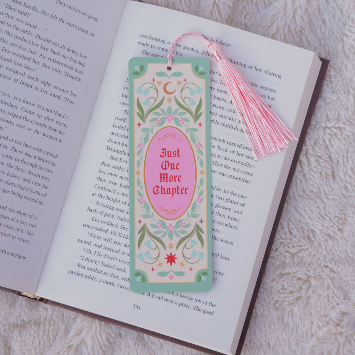 Just One More Chapter with Tassel Fantasy Bookmark