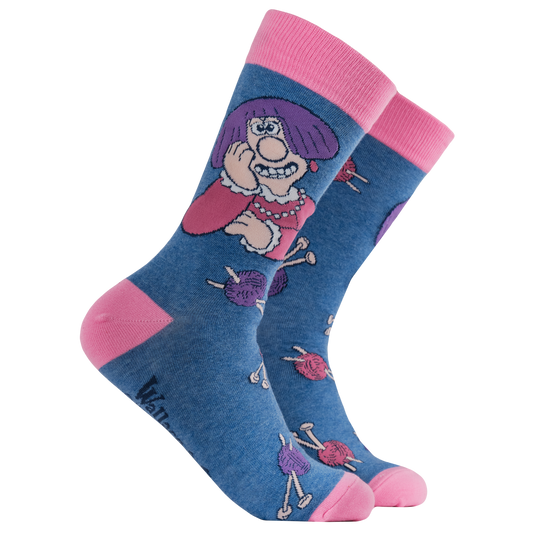 Socktopus Ladies - Wendolene Socks - Wallace and Gromit - Blue