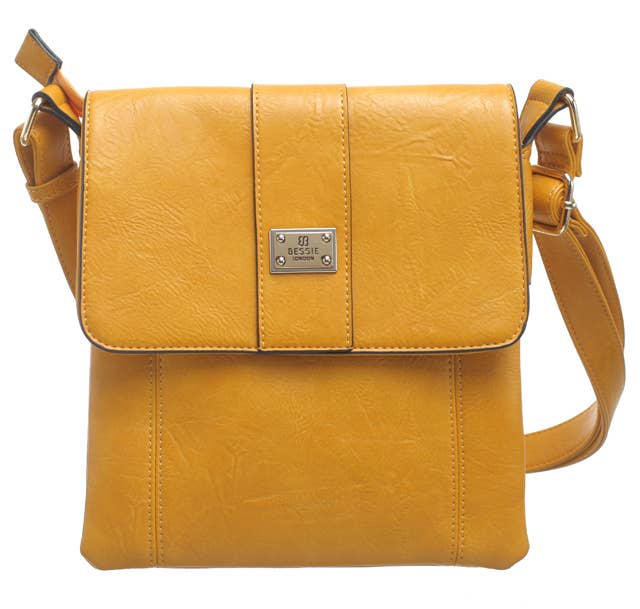 Two Pocket Crossbody Bag - Yellow