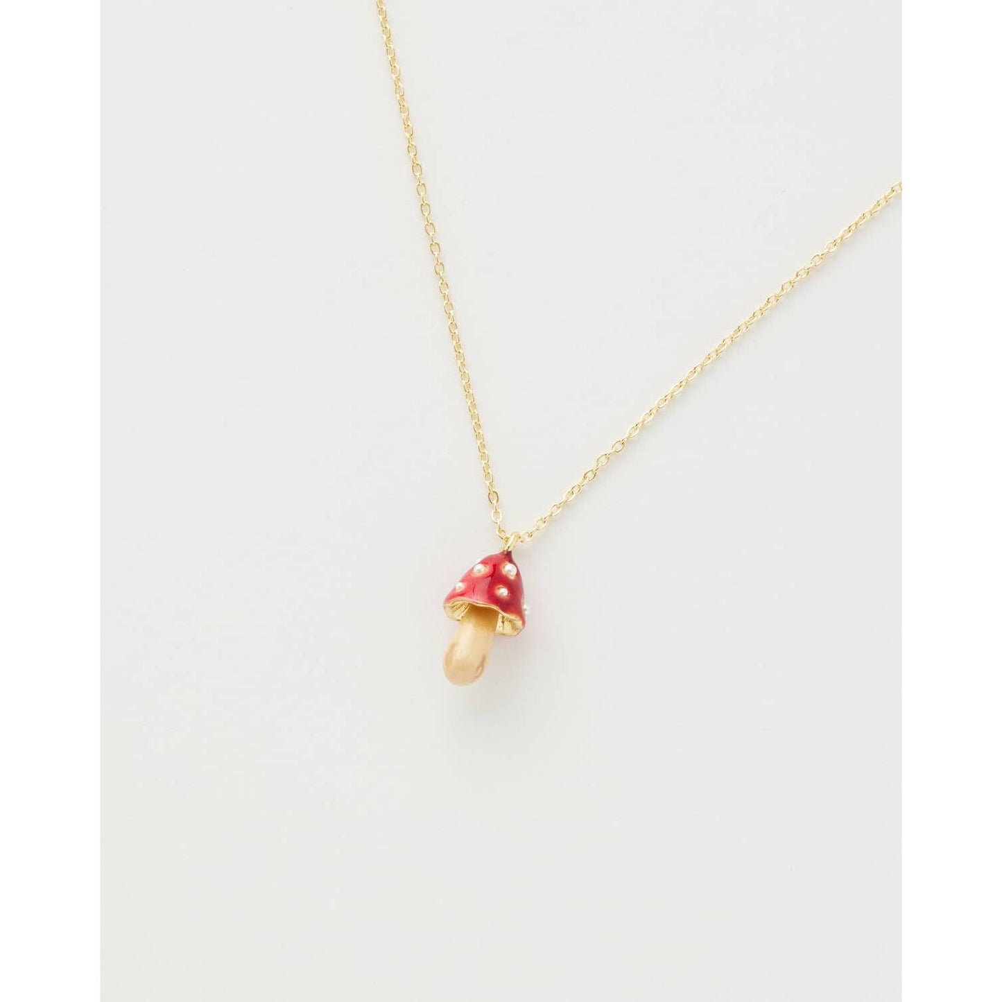 Enamel Mushroom Necklace