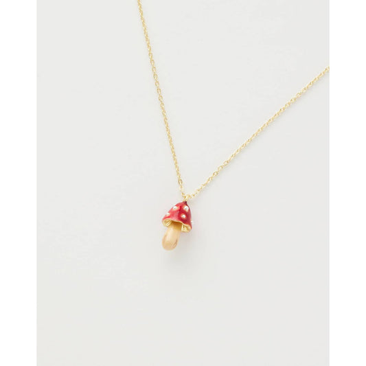 Enamel Mushroom Necklace
