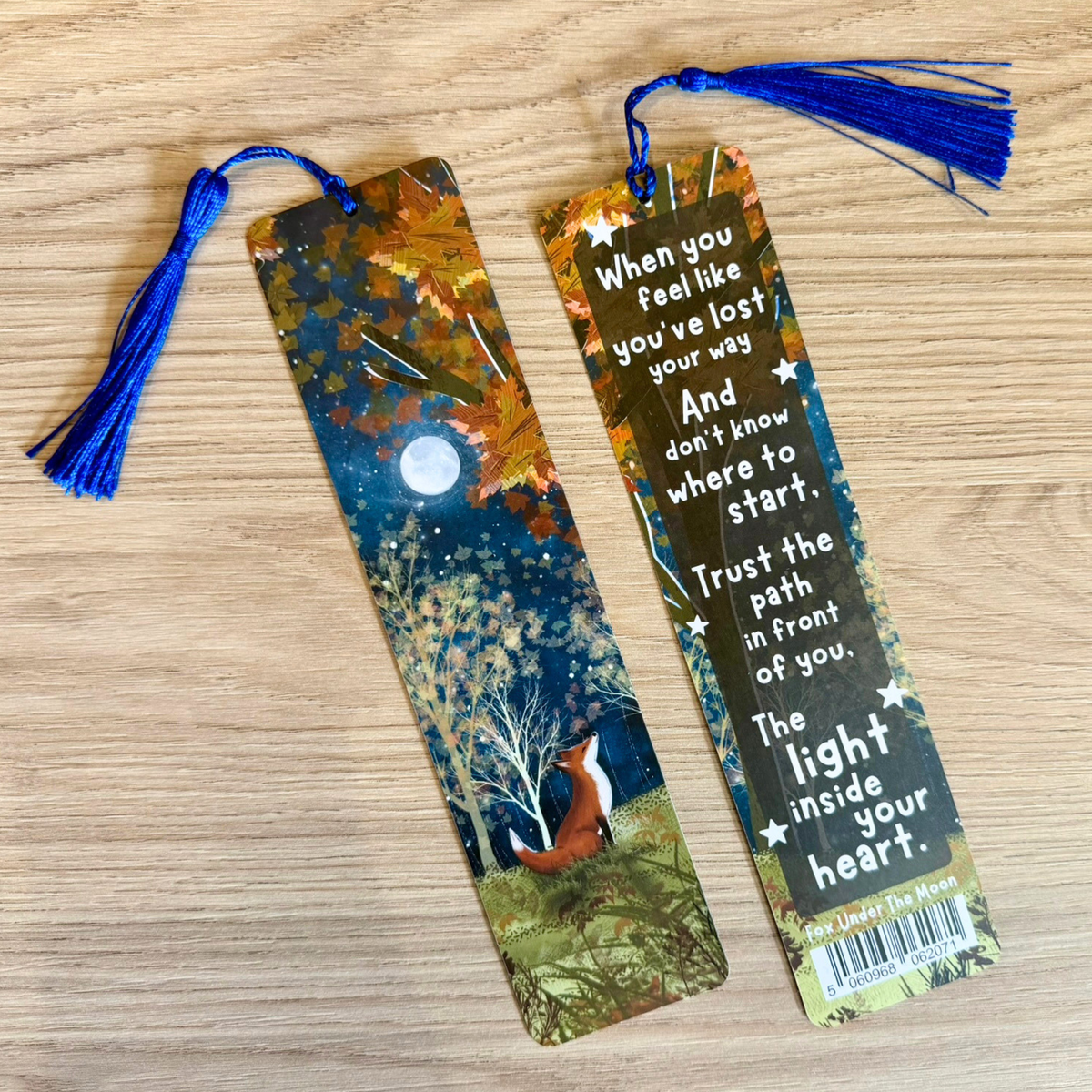 Fox Under The Moon Bookmark - Trust The Path