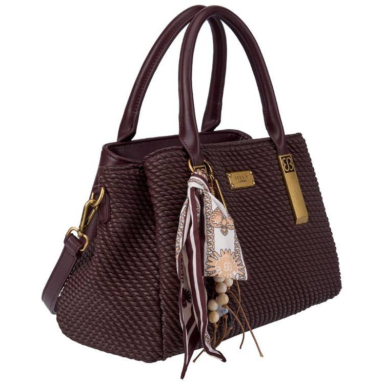 Braided Effect Tote Bag - Coffee