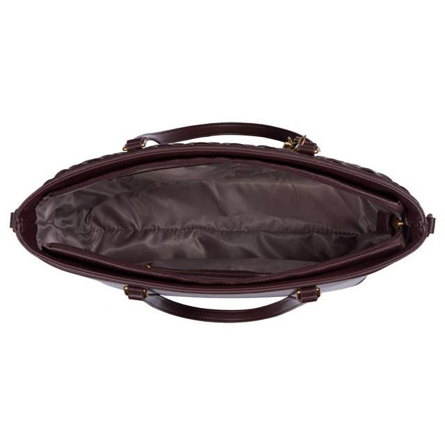 Weave Shoulder Bag with Charm - Black