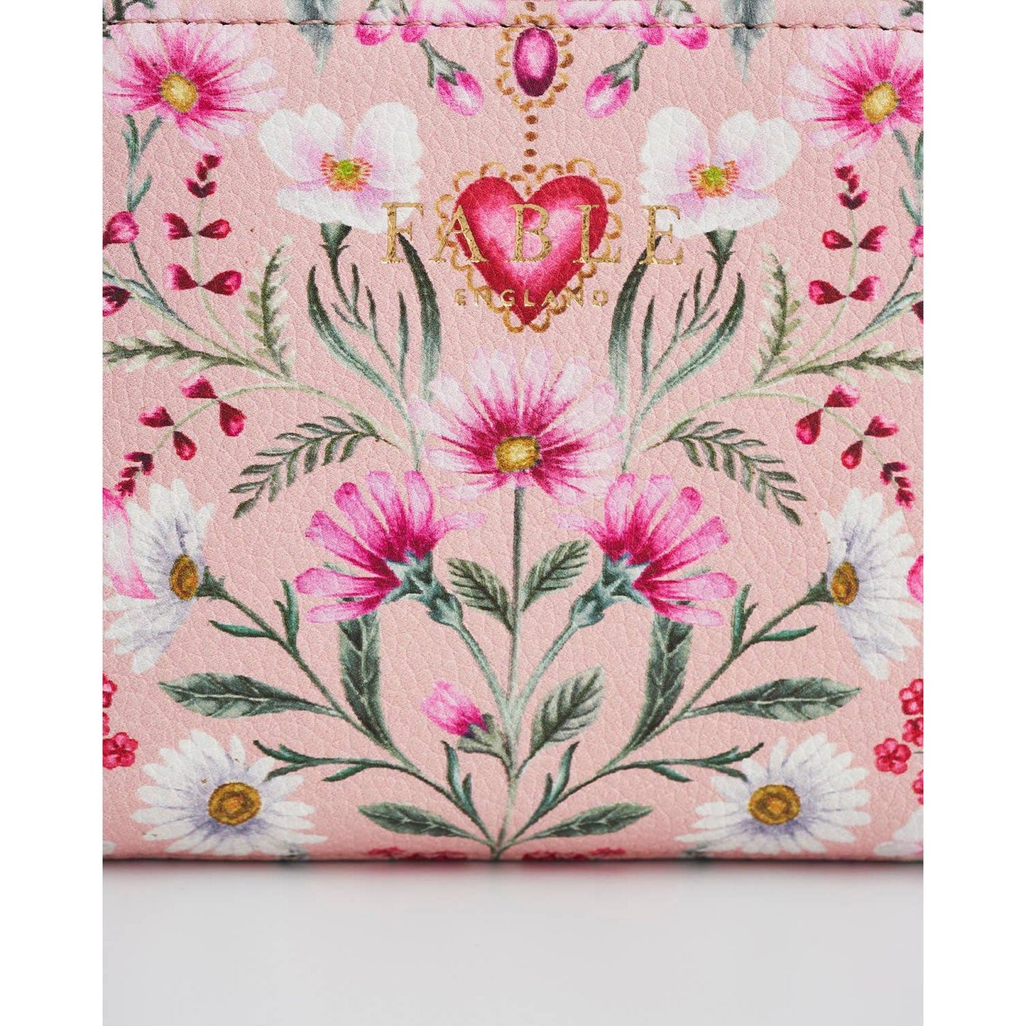 Floral Heart Pink Purse