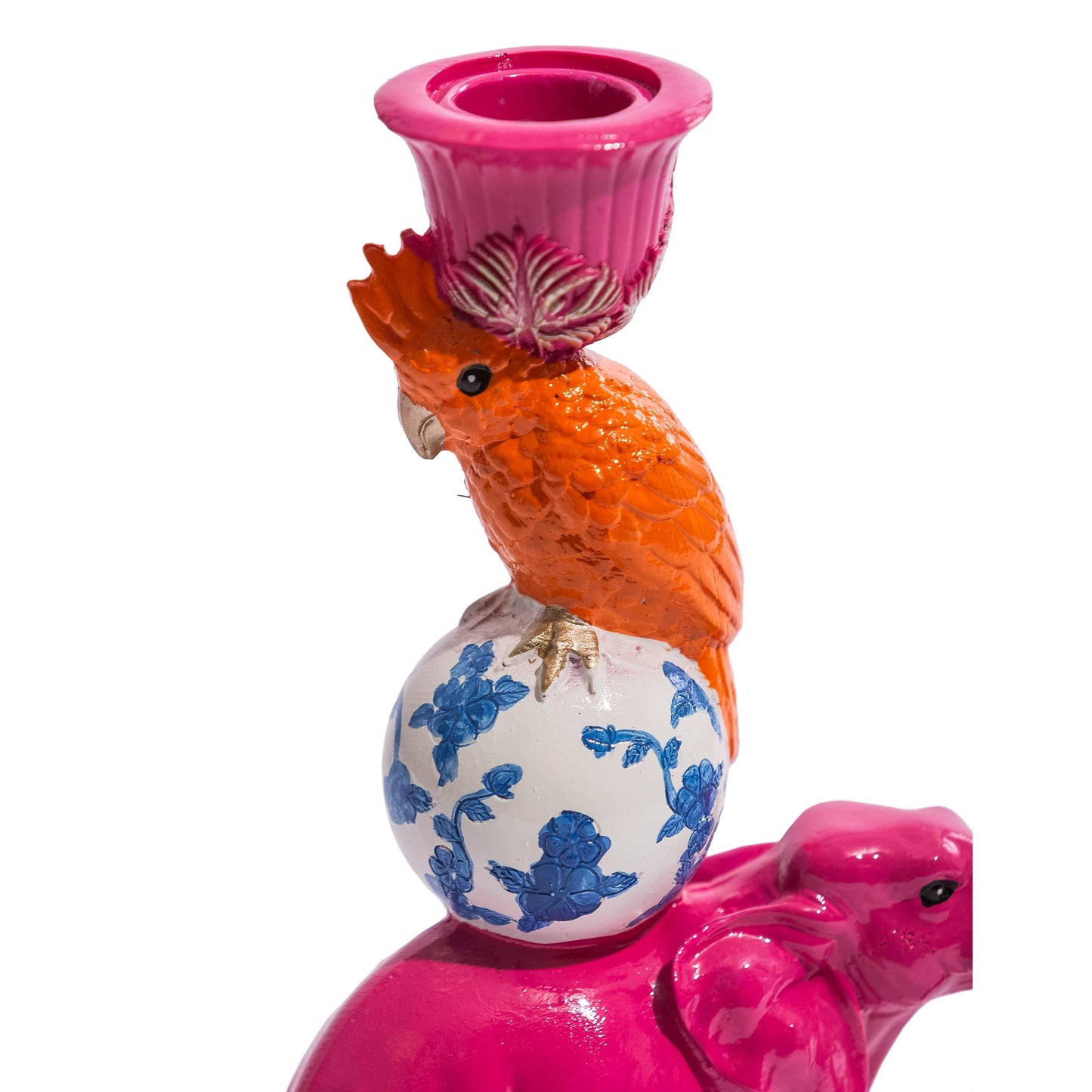 Elephant & Cockatoo Ornate Circus Stack Candle Holder