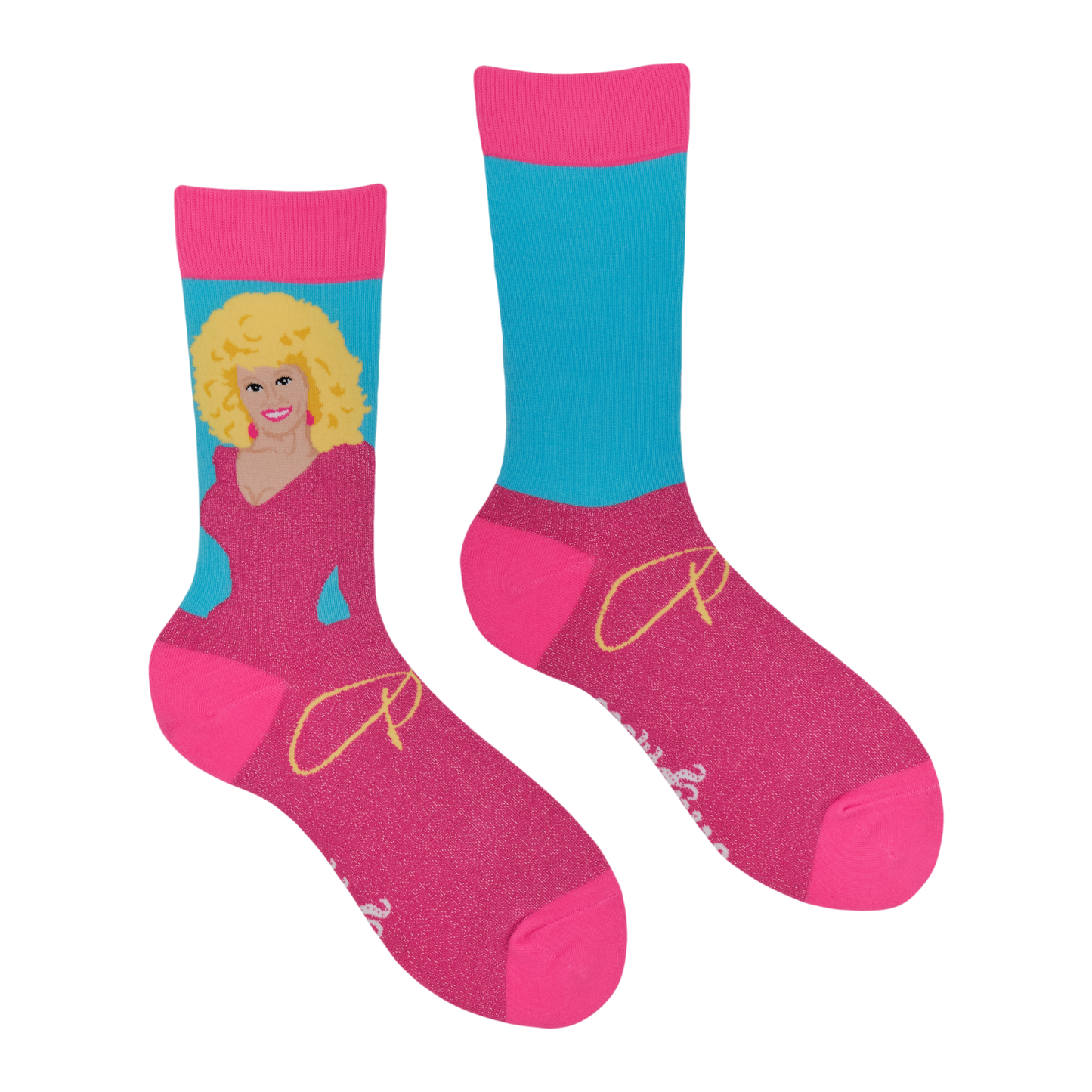 Socktopus Ladies - Dolly Parton Socks - Hello Dolly - Pink
