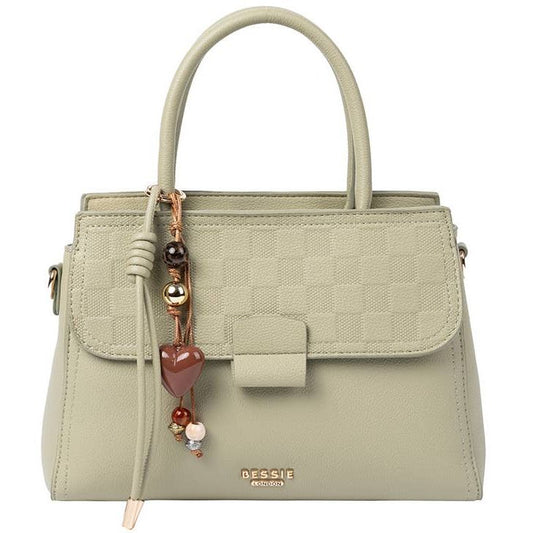 Beige Checkerboard Tote Bag