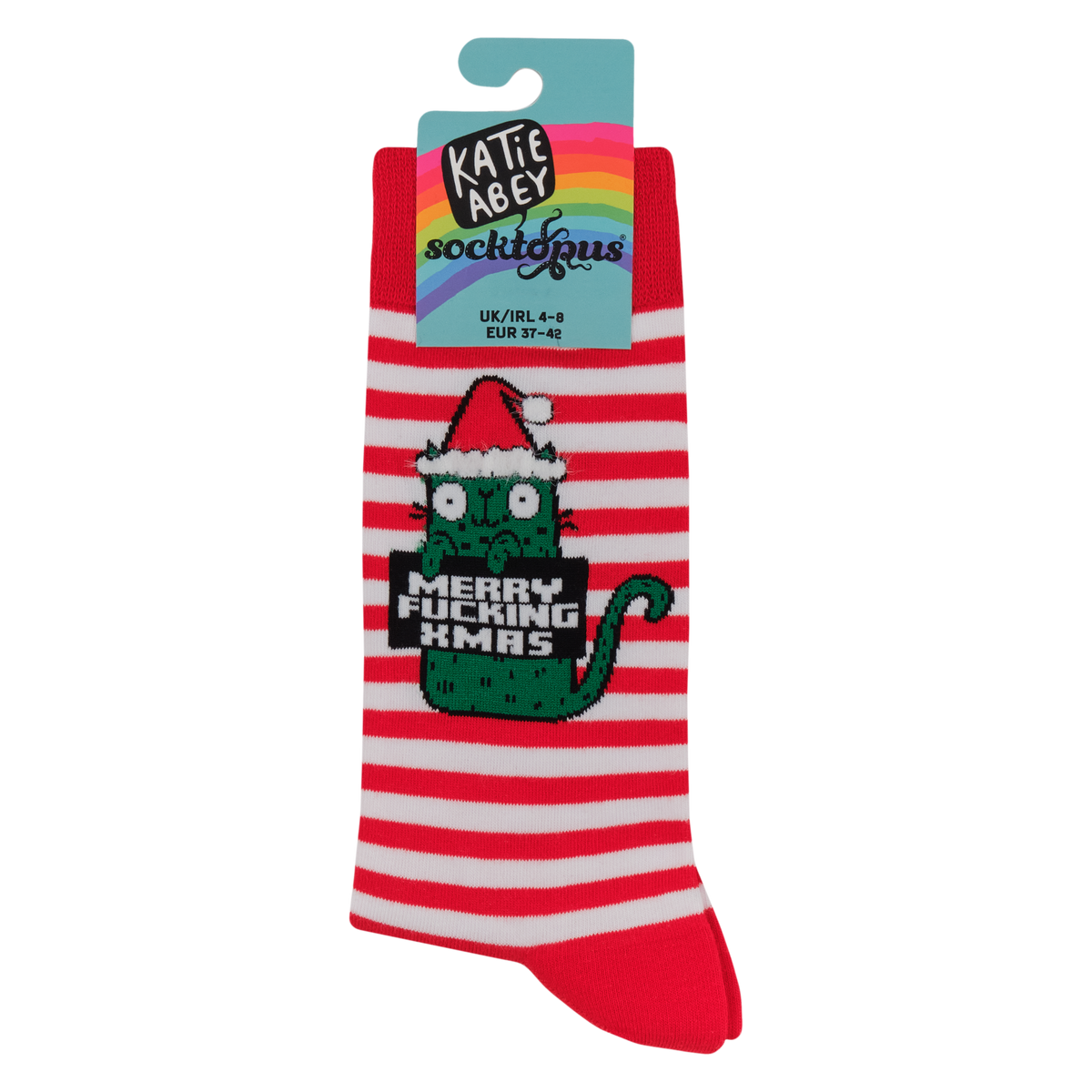 Socktopus Ladies - Katie Abey Socks - Merry F*cking Xmas