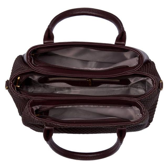 Braided Effect Tote Bag - Coffee