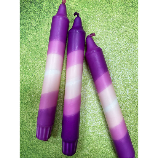 PARMA VIOLETS Dip Dye Dinner Candle Trio