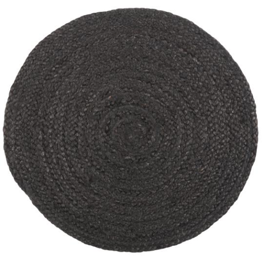 Placemat Round Jute Black