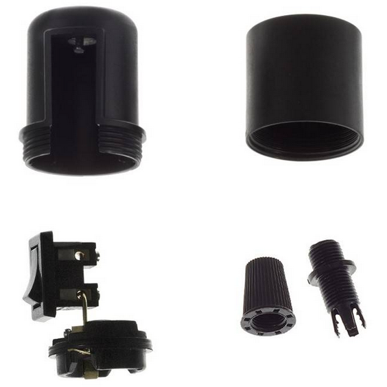 Matte Thermoplastic Lampholder With Switch