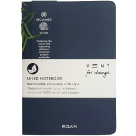 Vent for Change - Reclaim - A5 Notebook Reclaimed Wool Black