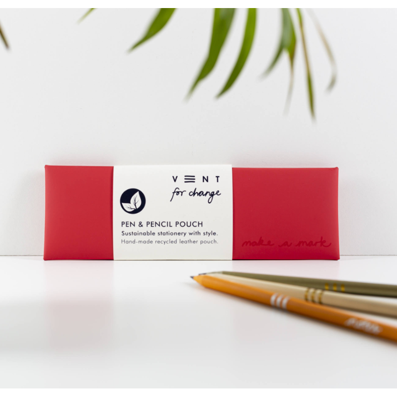 Recycled Leather Pen / Pencil Pouch