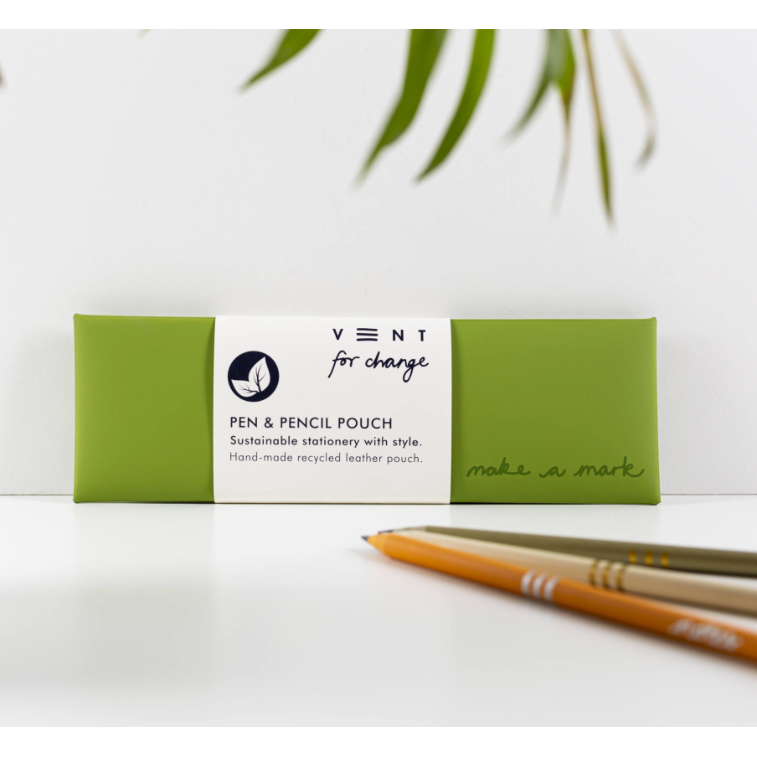 Recycled Leather Pen / Pencil Pouch