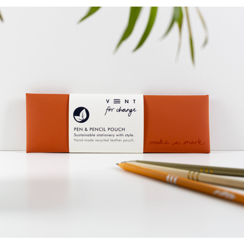Recycled Leather Pen / Pencil Pouch