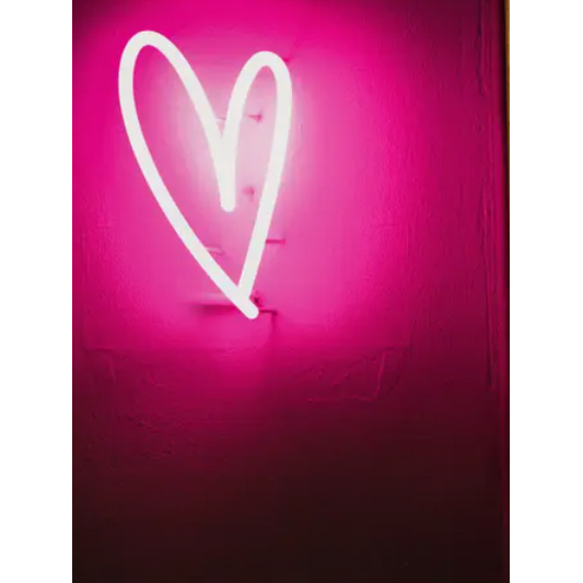 Heart Scrawl Neon Print