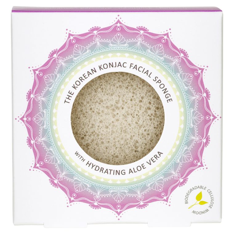 The Mandala Aloe Vera Konjac Face Sponge,  Plastic-Free Beauty